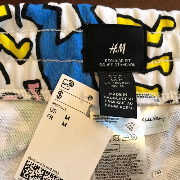 KEITH HARING Men’s Draw String Shorts New With Tag - Picture 4 of 5